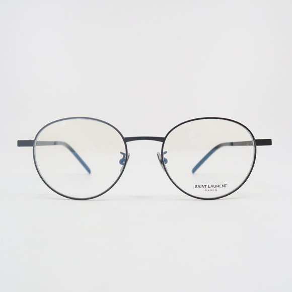 Saint Laurent Paris SL358T 002 49mm Black Titanium New Round Eyeglasses. - Picture 1 of 8